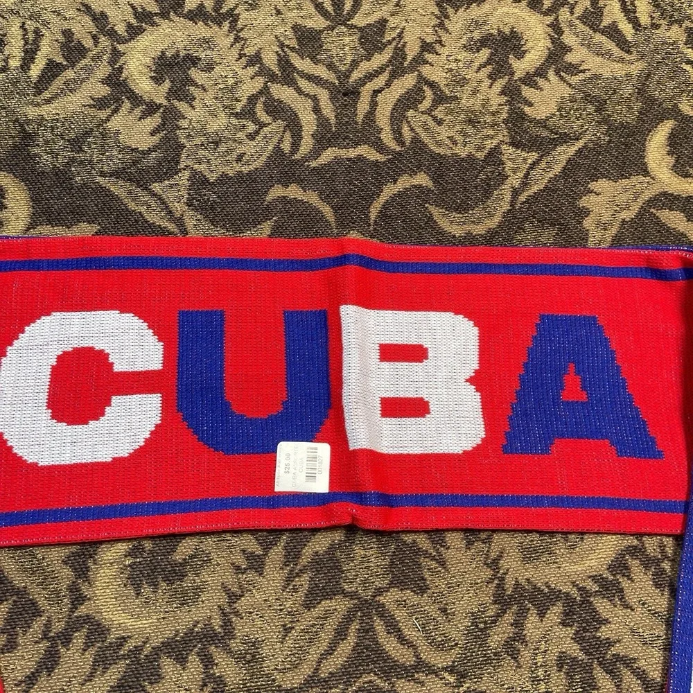 Cuba Soccer Football Scarf Licensed New Red Blue Double Sided New